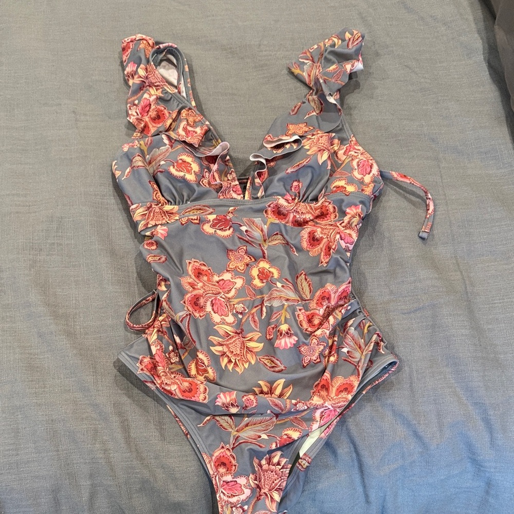 Floral Cutout One-Piece Swimsuit